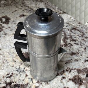 Aluminum Stovetop Coffee Percolator - Black Handle